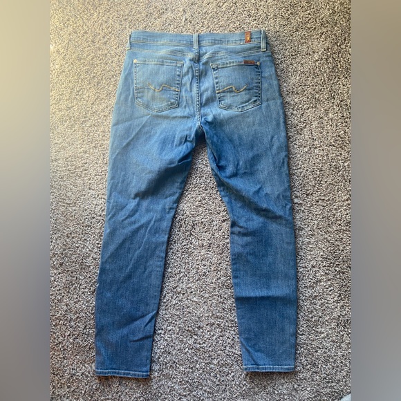 7 for all Mankind Distressed “the ankle” skinny jeans - Picture 2 of 5